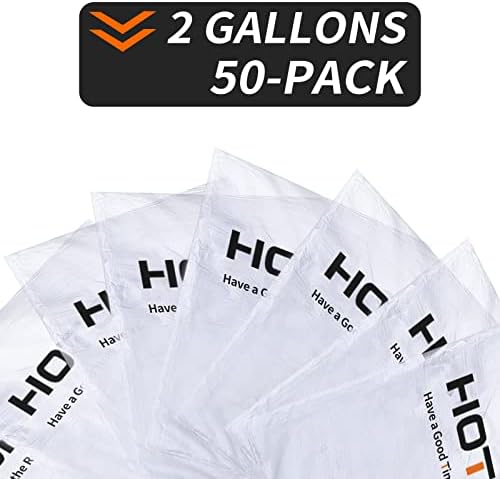HOTOR Car Trash Bags, Liner Refills (50-Pack), (Trash Can is not Included)
