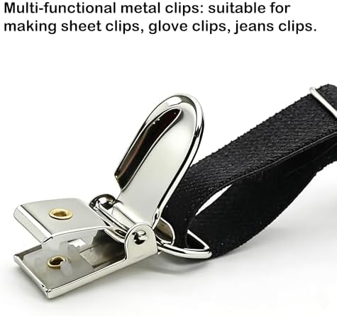 25 PCS 1" Suspender Clips Metal Pacifier Clip Holder