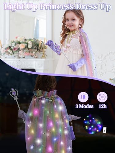 Light Up Princess Dress Up for Girls 3 4 5 6 Years Old