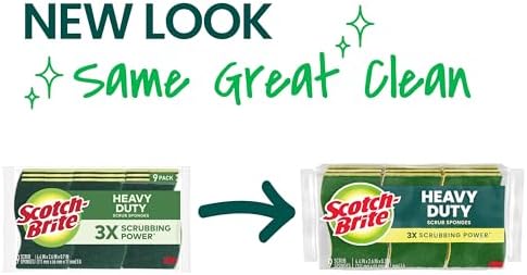 Scotch-Brite Heavy Duty Scrub Sponge, 9 Pack