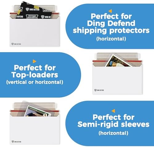 110-Pack Card Shipping Envelopes - 7 x 4.35 Inches Trading Cards Self-Adhesive Mailers, Perfect Fit for Semi-Rigid Sleeves, Toploaders & Ding Defend Protectors - Hobby Mailing Supplies
