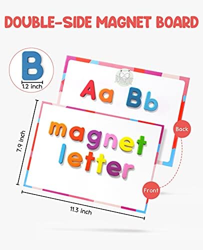 Gamenote Magnetic Alphabet Letters Kit, 238 Pcs with Magnet Board