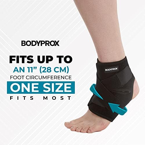 Bodyprox Ankle Support Brace, Breathable Adjustable Wrap, 1 Pack