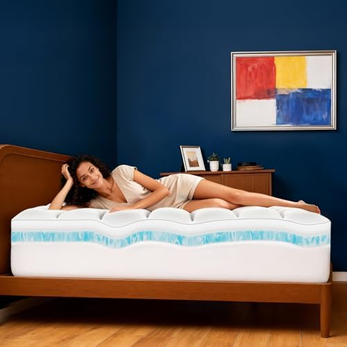 Queen Size Dual Layer 4 Inch Memory Foam Mattress Topper
