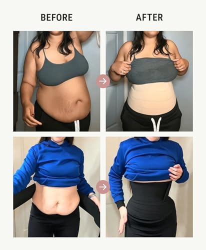 FeelinGirl Waist Trainer for Women Tummy Wrap Trimmer Belt Long Torso Belt