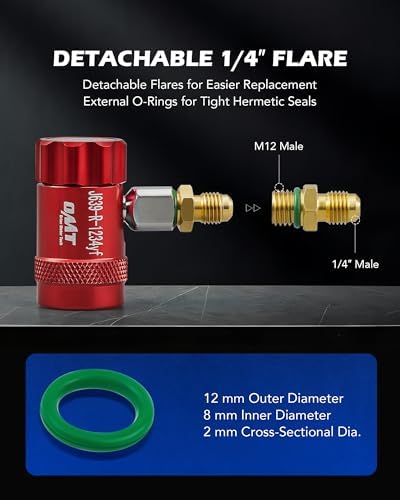 OMT R1234yf Quick Coupler Adapters High Low Pressure Connectors Set