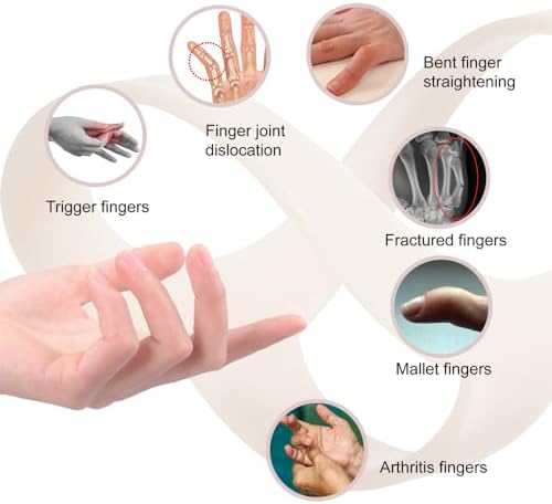 Oval Finger Splint 8 pcs, Finger Splints for Arthritis, Mallet Finger, Trigger Finger Splint, hypermobility(EDS) finger For Thumb/Middle,/Index/Pinky or Ring Finger (Large(2,3,4,5,6,7,8,9))