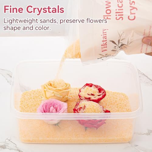 Silica Gel Flower Drying Crystals 5LBS, with Airtight Container