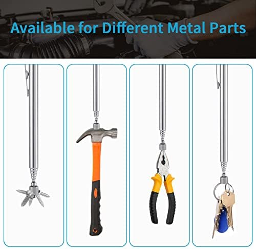 1 Piece 3.5LBs Telescoping Magnetic Pickup Tool, with Pen Clip Design, Magnet Stick Rod Extendable 5.1" to 25.4" for Men, Birthday, Father's Day, Christmas Gift
