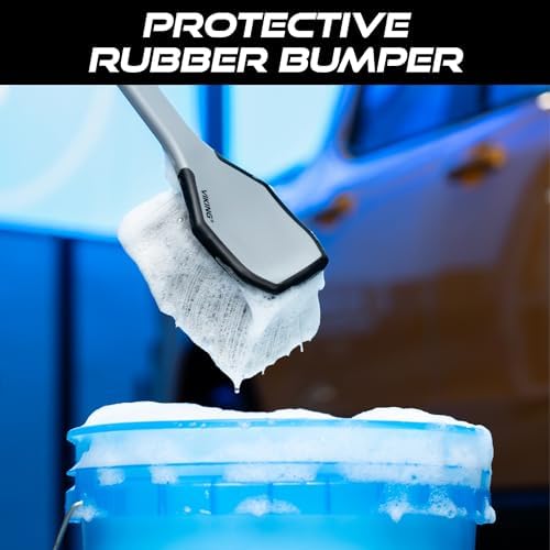 VIKING Wheel and Fender Cleaning Brush with Long Handle for Car Detailing