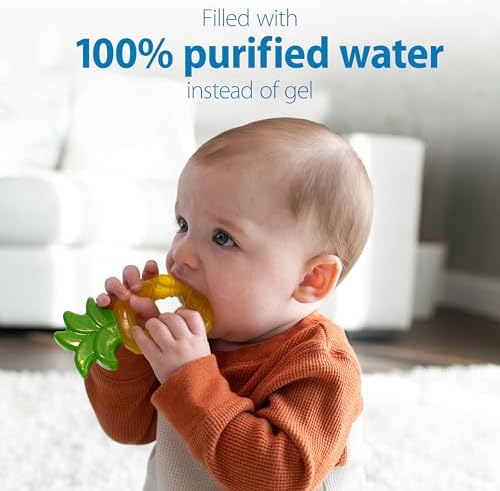 Dr. Brown's AquaCool Water-Filled Teether, Apple Pineapple, 3m+, 2-Pack