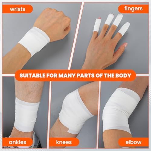 TENKAIWICK White Athletic Tape 16Pk, 1.5"x160Yds, Ankle/Wrist Support, for Soccer/Football