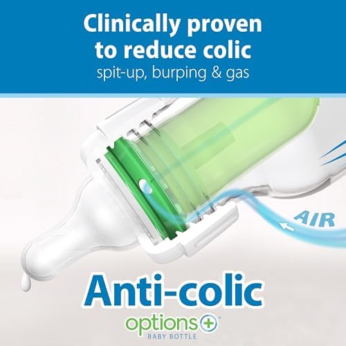 Dr. Brown's Preemie Flow Bottle Set, Anti-Colic Options+ Baby Bottles with Preemie Flow and Level T Nipples, 4oz/120mL, 0m+ – 3 Pack
