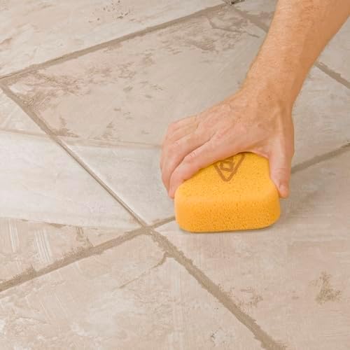 QEP 70005Q-6D 7.5 Inch x 5.5 Inch x 1.875 Inch Grouting, Cleaning and Washing Sponge, X-Large, 6-Pack, 6 Pack, Yellow, 6 Count