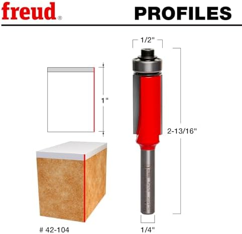 Freud 42-104: 1/2" (Dia.) Bearing Flush Trim Bit