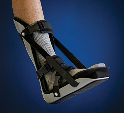 United Ortho Plantar Fasciitis Adjustable Leg Support Brace Fits Right or Left Foot for Soreness Relief, Foot Pain and Stretching, Large, Black