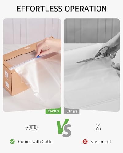 Syntus 11" x 150' Vacuum Sealer Bags for Food Seal Rolls with Cutter