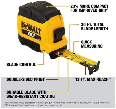 DEWALT Atomic Compact Series 30 ft. Tape Measure (DWHT38130S)