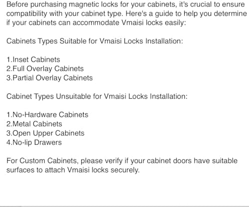 Vmaisi 20 Pack Magnetic Cabinet Locks Baby Proofing and 2 Keys