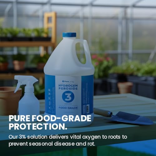 3% Food Grade Hydrogen Peroxide (1 Gallon) - No Added Stabilizers - Made in The USA derived from 35% Food Grade Hydrogen Peroxide