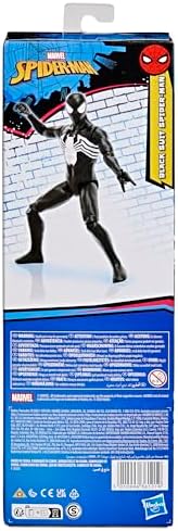 SPIDER-MAN Marvel Titan Series Black Suit Action Figure, 12-Inch-Scale (30 cm) Super Hero Toys for Kids Ages 4+
