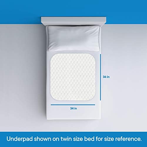 RMS Ultra Soft 4-Layer Washable and Reusable Incontinence Bed Pad, 34"x36"