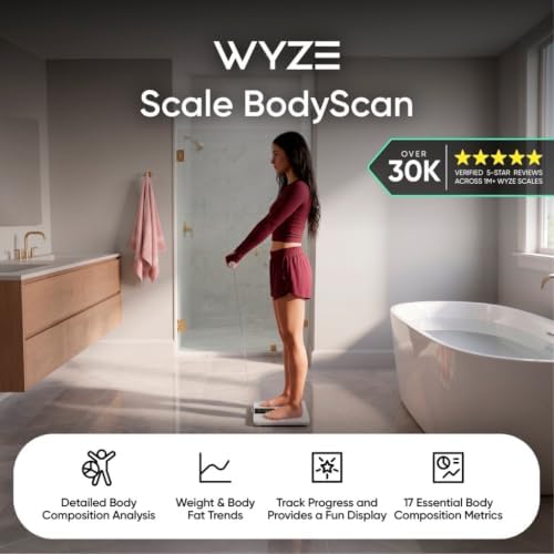 Wyze Smart Scale BodyScan with Handle, 8-Electrode Body Composition Scale