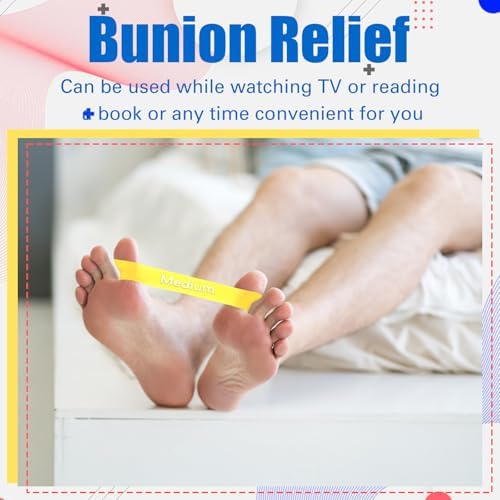 WinnerWhy 5 Pack Toe Exercise Bands Stretcher Separator Spacer,Multicolor