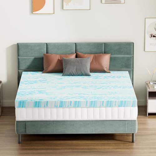 Sweetcrispy Memory Foam Mattress Topper, Full Size, 3 Inch Cooling Pad