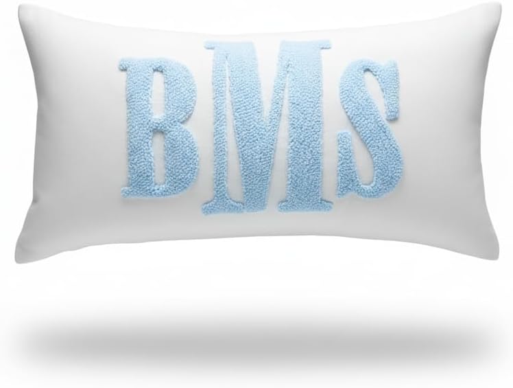 mia'spillow lab Monogram Custom Punch Needle Pillow, Embroidery Gift for Couple, Initial Wedding Monogram, New Home Housewarming Gift, Home Decorations Gift