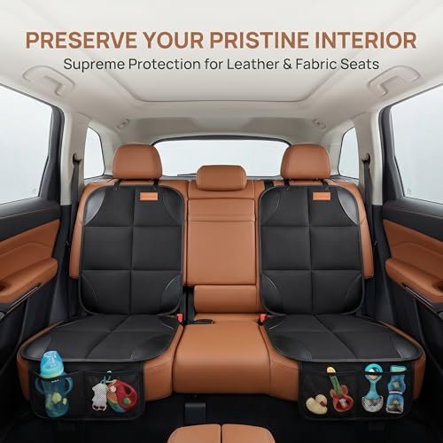 SMART ELF Car Seat Protector, Thickest Padding and Non-Slip Backing 2Pack
