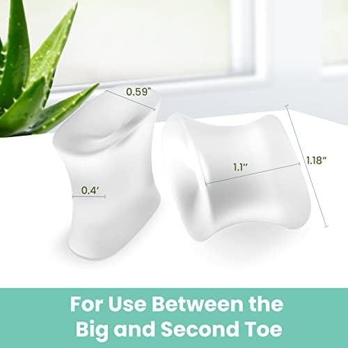 Welnove 12-Pack Gel Toe Separators – Bunion Pads – Toe Spacers for Straightening Overlapping Toes for Men and Women - Transparent