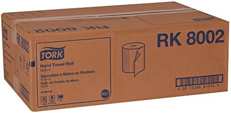 Tork Natural Paper Hand Towel Roll H21, 6 Rolls x 800 Ft, RK8002