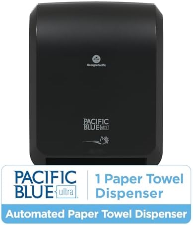 Pacific Blue Ultra 8" High-Capacity Automated Touchless Paper Towel Dispenser by GP PRO (Georgia-Pacific); Black; 59590; 12.9" W x 9" D x 16" H; 1 Dispenser