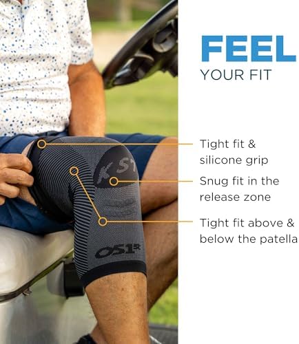 OrthoSleeve Compression Knee Brace, Knee Sleeve for ACL, MCL, Injury Recovery, Meniscus Tear, Pain, Aching Knees, Patellar Tendonitis & Arthritis Pain