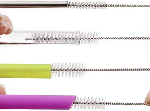 Long Straw Brush, Nylon Pipe Tube Cleaner 8-ihch 10 Different Diameters Set of 10