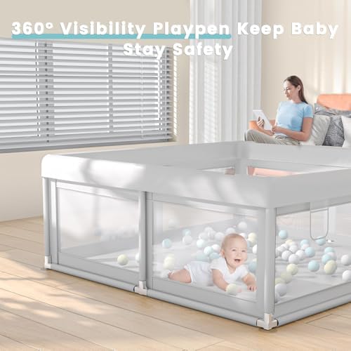 Hiaksedt Baby Playpen 50x50 Inch, Play Pens for Babies and Toddlers