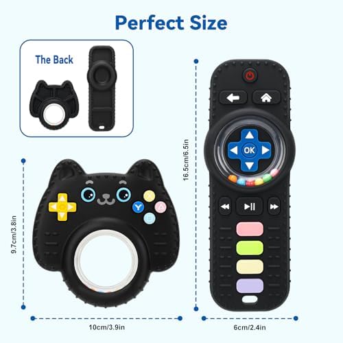 Baby Rattles Teething Toys for Babies 3-6 Months - Remote Design.