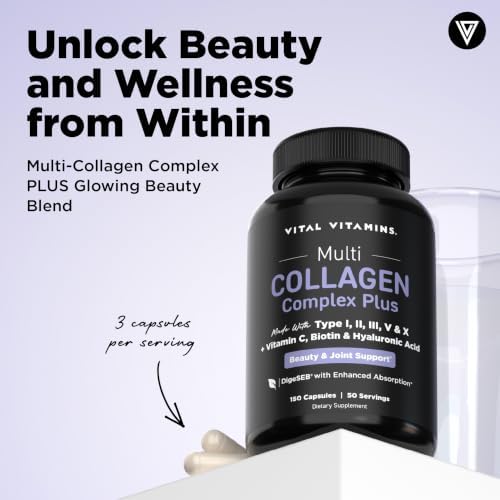 Vital Vitamins Multi Collagen Complex Plus Biotin, Hyaluronic Acid & VIT. C