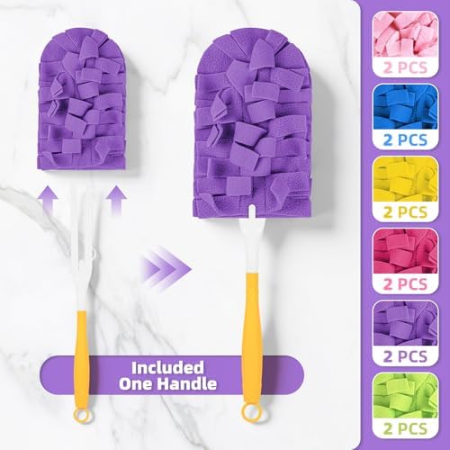 12 PCS Microfiber Reusable Duster Refills for Swiffer Duster