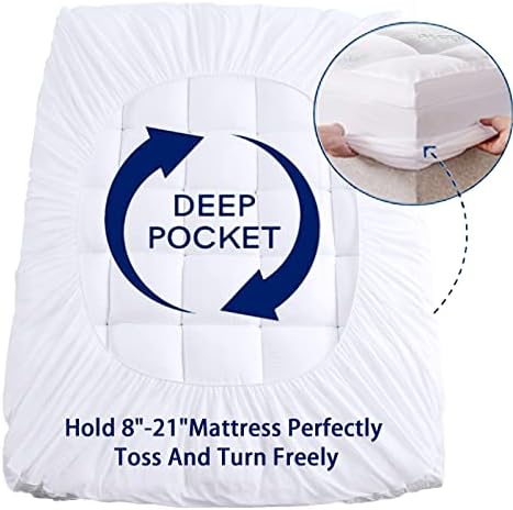 SakuraHome Twin XL Mattress Topper,Extra Thick Pillow Top Mattress Pad
