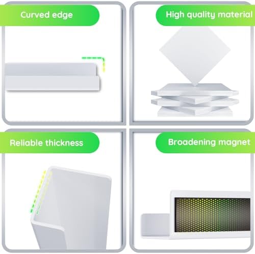 2 Pcs Magnetic Book Shelf for Whiteboard with Magnetic Pen Holder