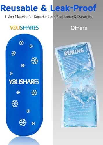 YOUSHARES Mini Ice Packs - Reusable, Thickened & Leak-proof Ice Pack for Insulin & Peptide Cooler Travel Case, TSA Approved Ice Packs Suitable for Most Insulated Medication Travel Bag (4 Packs)