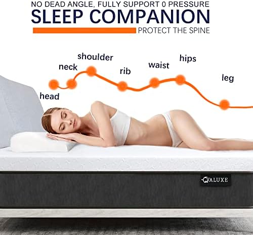 VALUXE 3 Inch Gel Memory Foam Mattress Topper Twin XL Size High Density Cooling Pad Pressure Relief Bed Topper (with Removable & Washable Bamboo Cover)