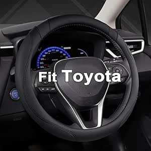 West Llama Customized Auto Car Steering Wheel Cover for Toyota (Black)