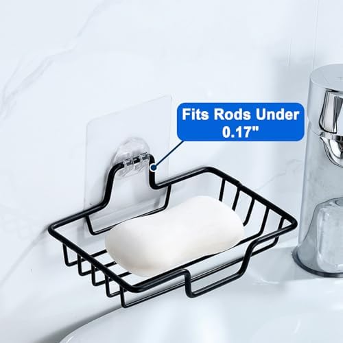 2 Pack Shower Caddy Adhesive Replacement, Waterproof Strong Adhesive Hooks Strips, No Drilling, for Shower Shelf Bathroom Storage Shelves Soap Holder Kitchen Racks