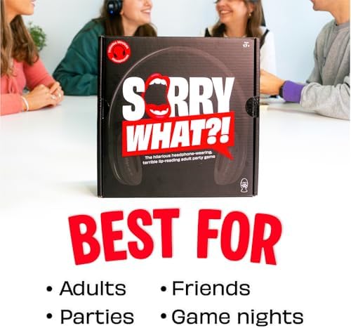Sorry What - Award Winning Headphone Challenge Party Game for Adults 17+