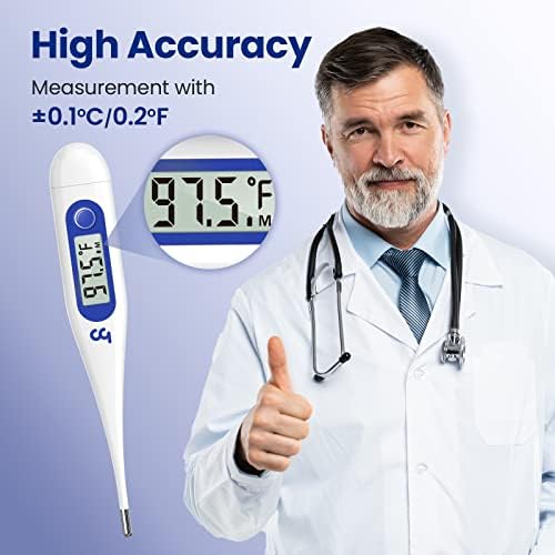Femometer Digital Thermometer for Adults and Kids, Klein Blue