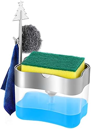 New 2026 Version Soap Dispenser with Added Features - Premium Quality Dish Soap Dispenser - Countertop Kitchen Soap Dispenser, Sink Dish Washing 13 Ounces (Sponge Included)