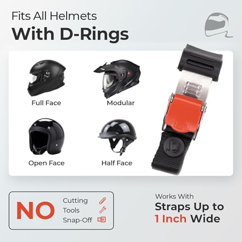 Helmet Quick Release Buckle Kit Ratcheted Stainless Steel Helmet Chin Strap Adapter - Install Without Removing Strap Snap